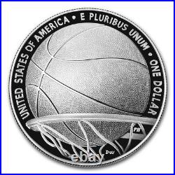 2020-P Basketball Hall of Fame $1 Silver Proof (Box & COA)