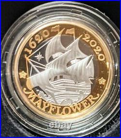 2020 Royal Mint Mayflower £2 Two Pound SILVER Proof Coin Box COA