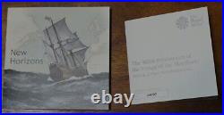 2020 Royal Mint New Horizons Mayflower Silver Proof £2 Two Pounds Coin Box / COA