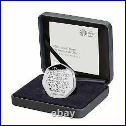 2020 Royal Mint Withdrawal from the EU Brexit 50p Silver Proof Coin Box Coa