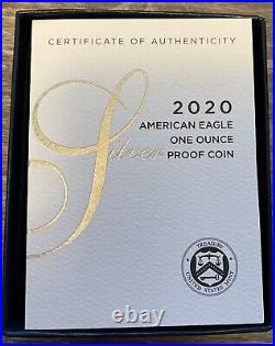 2020-S American Eagle Silver Proof with Box and COA