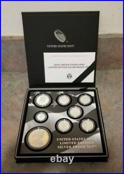 2020-S Limited Edition Silver US Mint Eight Coin Proof Set with Box and COA