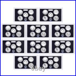 2020 S Parks Quarter 10 Pack ATB 99.9% Silver Proof Sets No Box or COA
