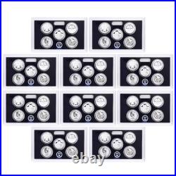 2020 S Parks Quarter 10 Pack ATB 99.9% Silver Proof Sets No Box or COA