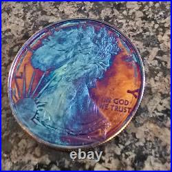 2020-S Proof $1 American Silver Eagle Box, OGP Rainbow Toned
