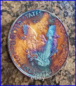 2020-S Proof $1 American Silver Eagle Box, OGP Rainbow Toned