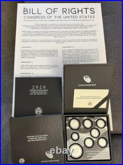 2020-S US Mint Limited Edition 8pc Silver Proof Set with OGP 30240 Box & COA