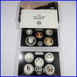 2020 S US Mint SILVER Proof 10 Coin Set w Box & COA #46719L