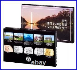 2020 Silver Proof Set 10 Coins Ogp Box Coa Without Reverse Proof No Nickel