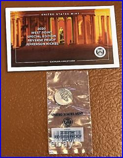 2020 US Mint Silver Proof 11 Coin Set WITH W Jefferson Nickel Box & COA