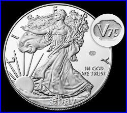 2020-W Proof Silver Eagle End of WWII Privy v75 20XF BOX & COA LOW MINTAGE