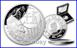 2021 Australian Silver 1oz Domed Lunar OX Proof Coin (BOX and COA) 2021 Australian Silver 1oz Domed Lunar OX Proof Coin (BOX and COA)
