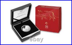 2021 Australian Silver 1oz Domed Lunar OX Proof Coin (BOX and COA)