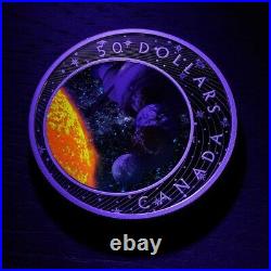 2021 Canada 5 oz The Solar System Colorized Proof Silver Coin. 9999 Fine withBox