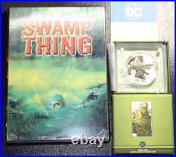 2021 DC Comics Justice League Swamp Thing 1oz Silver Proof Coin New in Box + DVD 2021 DC Comics Justice League Swamp Thing 1oz Silver Proof Coin New in Box + DVD