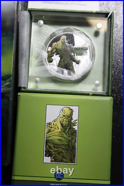 2021 DC Comics Justice League Swamp Thing 1oz Silver Proof Coin New in Box + DVD
