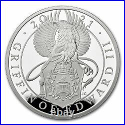 2021 GB 1 oz Silver Queen's Beasts Griffin Proof (withBox & COA) SKU#227224