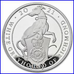 2021 GB Proof 1 oz Silver Queen's Beasts Greyhound (withBox & COA) SKU#218351