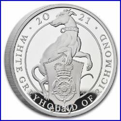 2021 GB Proof 1 oz Silver Queen's Beasts Greyhound (withBox & COA) SKU#218351