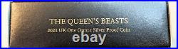 2021 GB Queen's Beasts Completer, £2 Two Pound, Silver 1 oz Proof, COA/Box