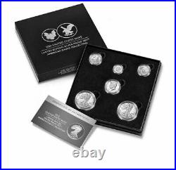 2021 Limited Edition. 999 Silver Proof Set American Eagle Collection Box & COA