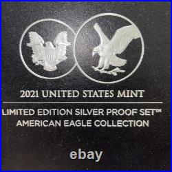 2021 Limited Edition Silver Proof Set American Eagle Collection Set Box, OGP