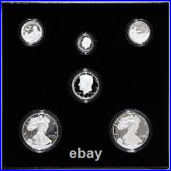 2021 Limited Edition Silver Proof Set Black Box & COA 6 Coins and Silver Eagle 2021 Limited Edition Silver Proof Set Black Box & COA 6 Coins and Silver Eagle