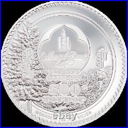 2021 Mongolia Woodland Spirits HEDGEHOG 1 oz silver proof coin with BOX & COA