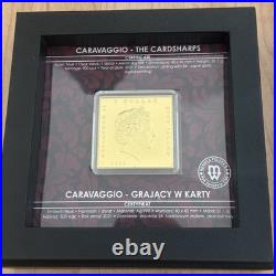 2021 Niue Caravaggio The Cardsharps 1 oz Silver Proof BOX/COA Mintage 500