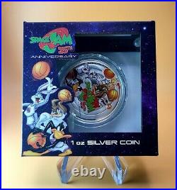 2021 Niue Space Jam 25th Anniversary 1 oz Silver Proof Coin BOX/COA COLORIZED