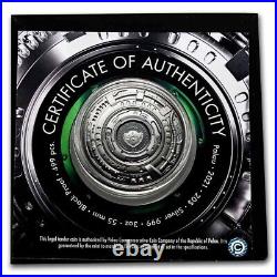 2021 Palau Alien Cyborg Revolution 3 oz Silver Black Proof Coin Mintage 499