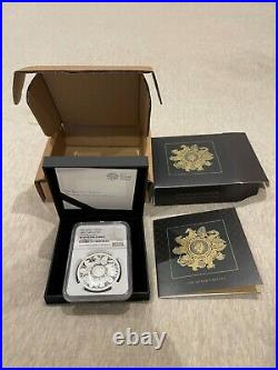 2021 Queen's Beasts Completer Silver Proof 1 oz Coin With Box & COA NGC PF69