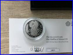 2021 Queens Beasts The Griffin Of Edward 1oz Silver Proof Coin Box COA