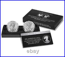 2021 Reverse Proof $1 American Silver Eagle Designer Edition 2pc Set Box, OGP 2021 Reverse Proof $1 American Silver Eagle Designer Edition 2pc Set Box, OGP