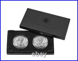 2021 Reverse Proof American Silver Eagle Two-Coin Set (withBox & COA)