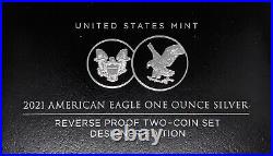 2021 Reverse Proof Silver Eagle Set NGC Reverse PF70 Designer Edition -Box & COA