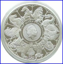 2021 Royal Mint Queens Beasts Completer £2 Two Pound Silver Proof Coin Box Coa