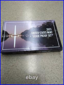 2021 S 99.9% SILVER Proof Set US Mint Coin Set with Box & COA