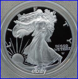 2021-S American Silver Eagle Proof Type 2 Dollar $1 Box COA US Mint 21EMN OGP
