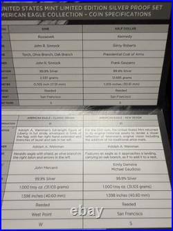 2021-S Limited Edition. 999% Pure Silver? 6-Coin Proof Set (Box and CoA)