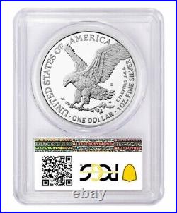 2021 S Proof American Silver Eagle Type 2 PCGS PR69 DCAM FS Flag Label withBox&COA
