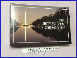 2021 S Silver Proof U S Mint Set. Fresh From The Mint! Box Has Never Been Opened