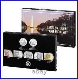 2021-S US Mint Silver Proof Set w OGP Box & COA