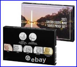 2021 Silver Proof Set 7 Coin Set with Box & COA Washington Delaware in hand