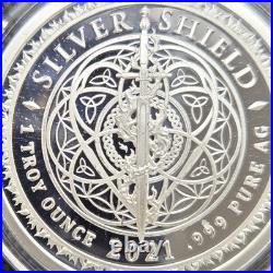 2021 Silver Shield ALL IN MIND 1 oz. 999 Silver Proof Conscientia in box withCOA