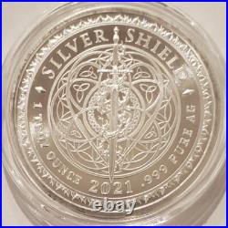 2021 Silver Shield ALL IN MIND 1 oz. 999 Silver Proof Conscientia in box withCOA