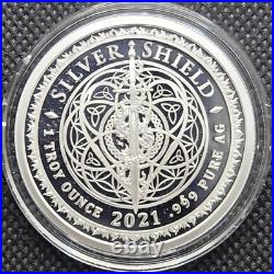 2021 Silver Shield ALL IN MIND 1 oz. 999 Silver Proof Conscientia in box withCOA
