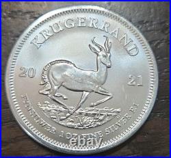 2021 South Africa Mint Krugerrand 1 oz Proof Silver Coin (Capsule, Box, Coa)