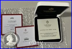 2021 St. Helena 1oz Victory Queens Virtue. 999 Ag Silver Proof Box & COA 661/750