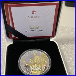 2021 St. Helena 1oz Victory Queens Virtue. 999 Ag Silver Proof Box & COA 661/750